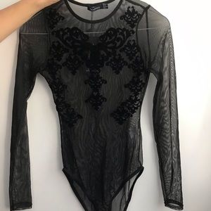 Black bodysuit from boohoo.